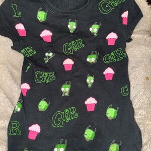 Mighty Fine Invader Zim Gir rare vintage cupcake shirt top